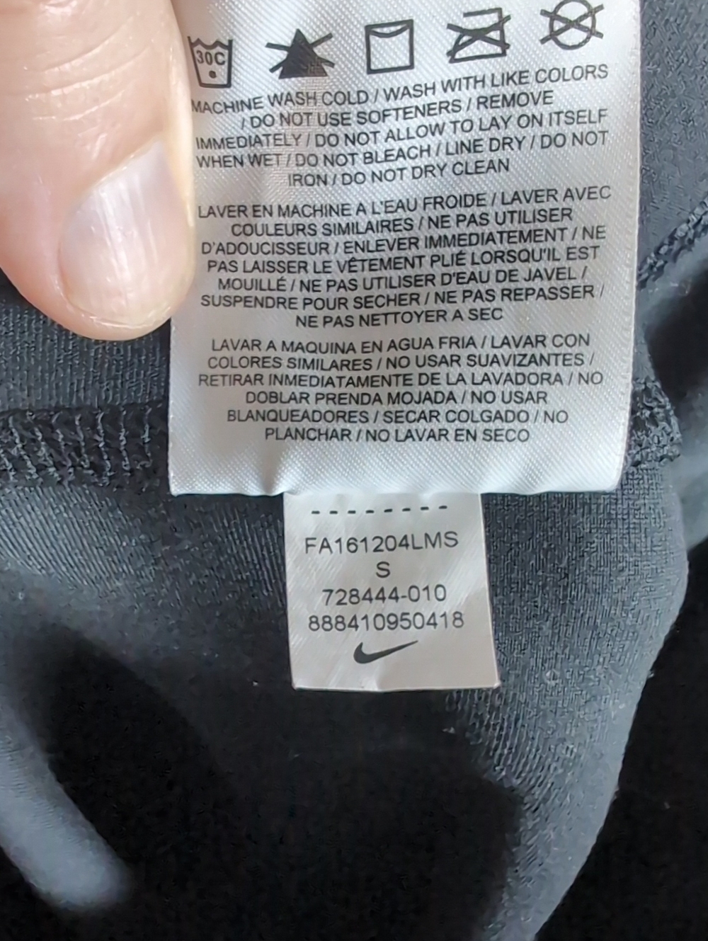 Nike Dri-FIT Legend 2.0 Women’s Black Training Pants Regular Fit Gym Tights S - Picture 5 of 6